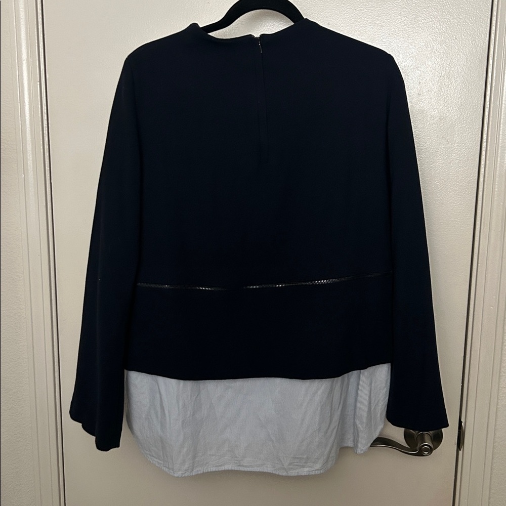 Zara Navy Long Sleeve Top - Picture 4 of 4